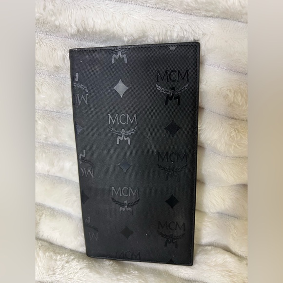 MCM Black Canvas/Leather Long Wallet